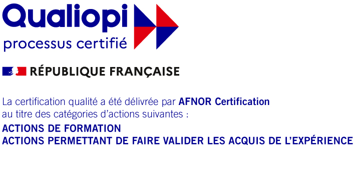 Logo Qualiopi action de formation et VAE
